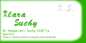 klara suchy business card